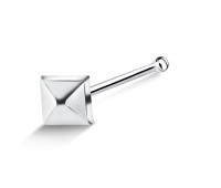 Pyramid Shaped Silver Bone Nose Stud NSKD-351